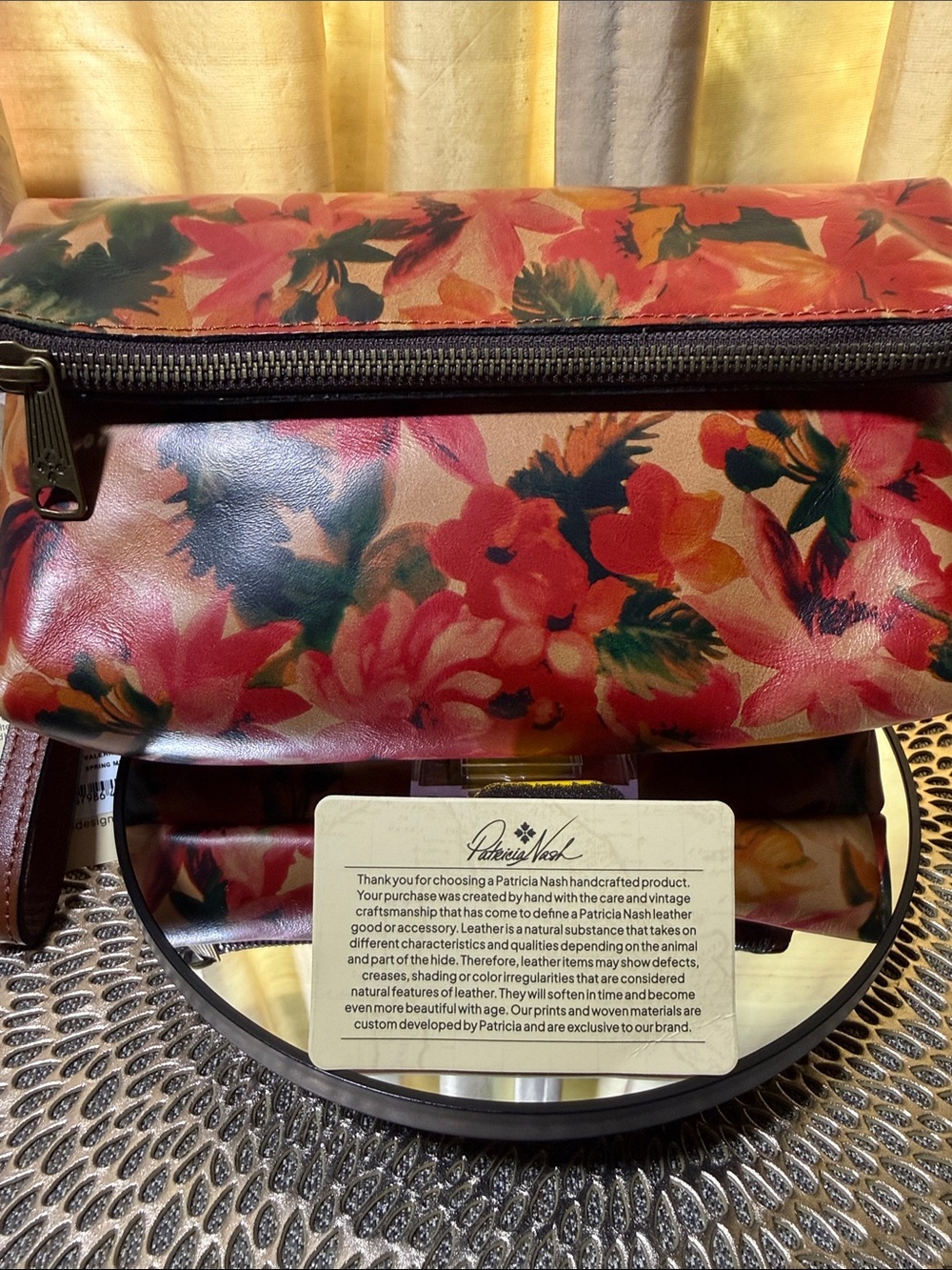 Patricia Nash Valerie Floral Fold-Over Wristlet Clutch NWT Spring Multi - Picture 8 of 17